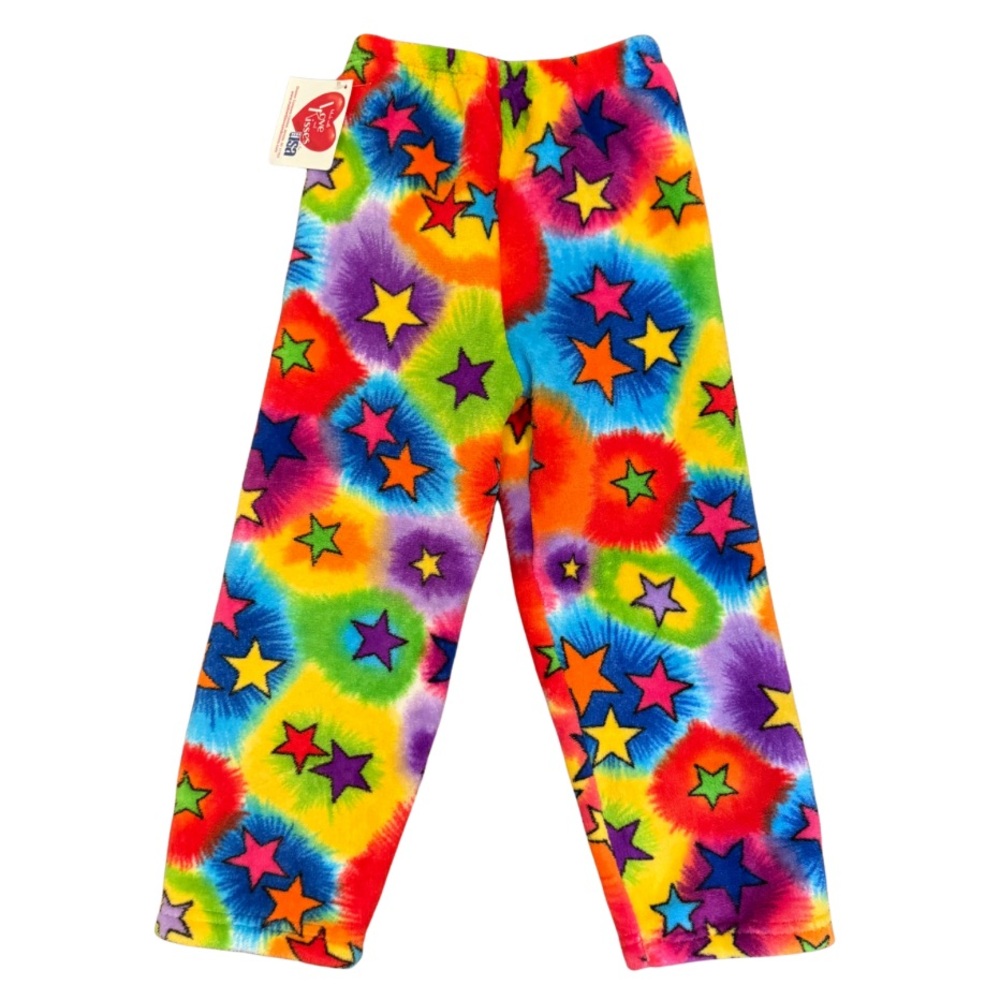 Made with Love and Kisses Tie Dye Stars Pajama Pants girls size 4/5 NWT